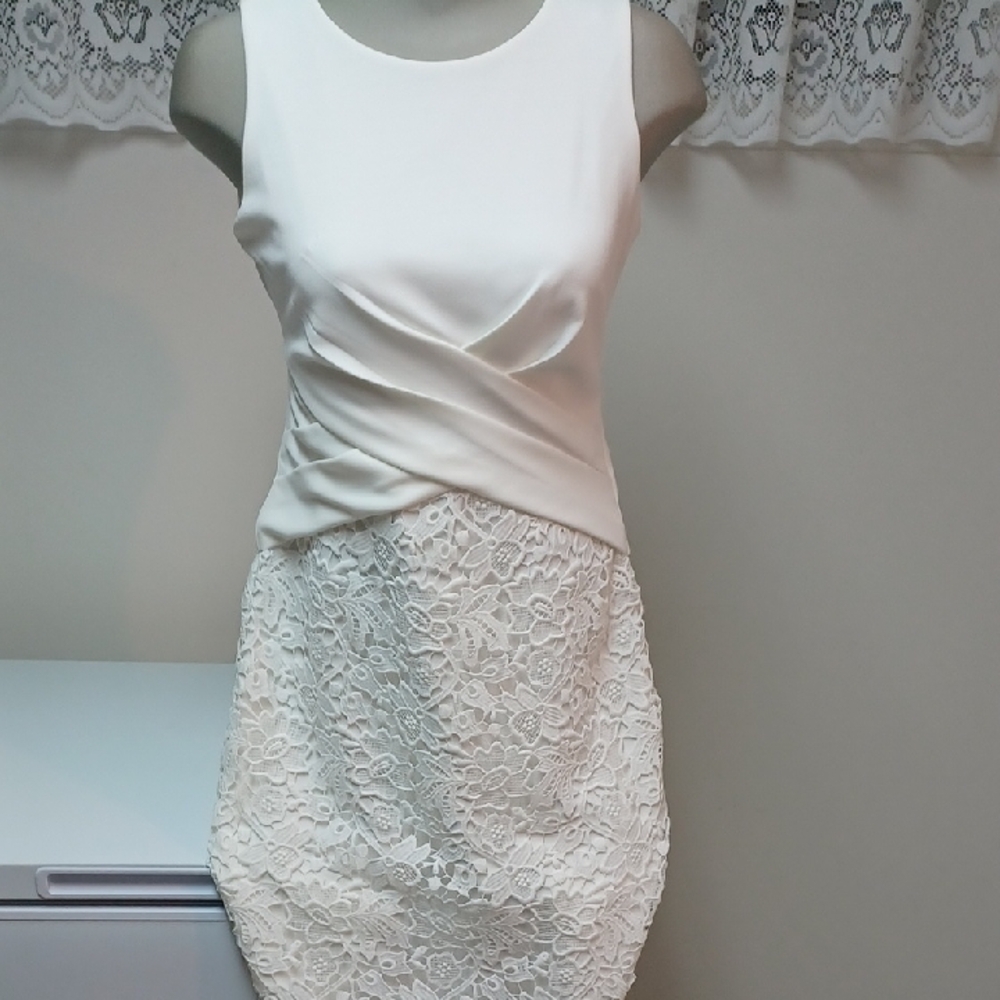 NOWT Taylor White Sleeveless Lace Dress SIZE 6